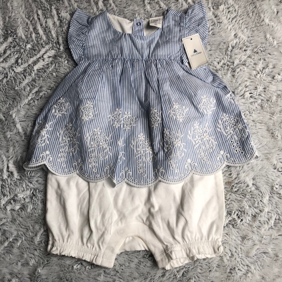 GAP Other - New baby gap romper 6-12 months eyelet stripe girl